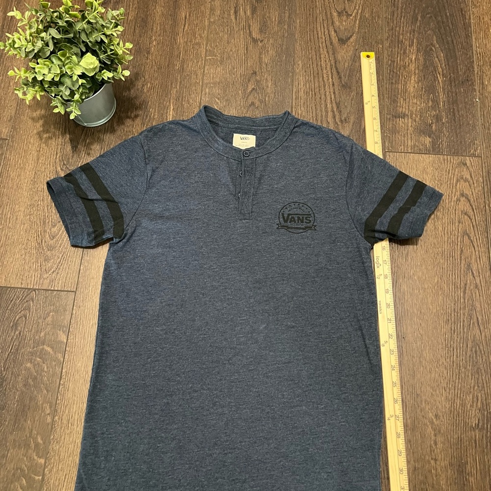 Vans Men's Blue Henley Shirt